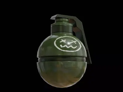 Grenade Low Poly Model Low-poly 3D model