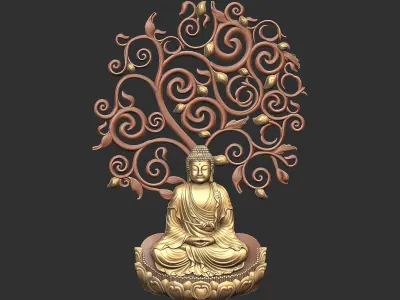 Buddha wall decor  3D print model