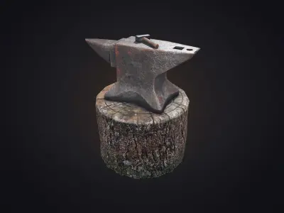 Old Anvil Low-poly 3D model purchase
