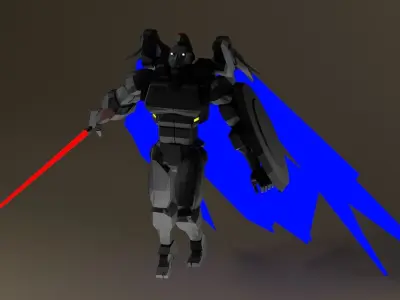 Spartan Class Mech Unit-01 Sator Low-poly 3D model