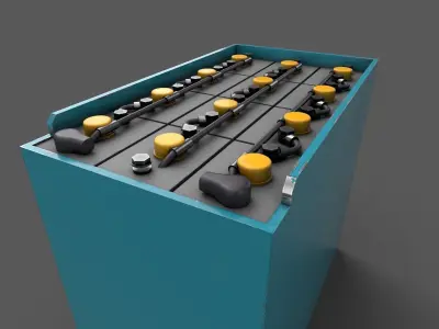 Forklift Battery Low-poly 3D model
