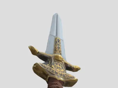 Sword Game-Ready Fantasy Weapon 3D Model Low-poly 3D model