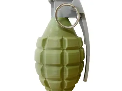 The Mk 2 is an American defensive hand grenade 3D print model