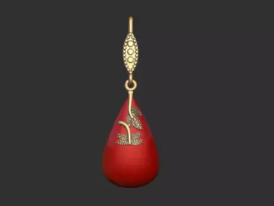 spinel earrings Free 3D model