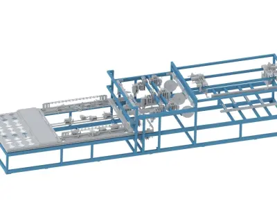 Automatic Wooden Pallet Making Machine 3D model
