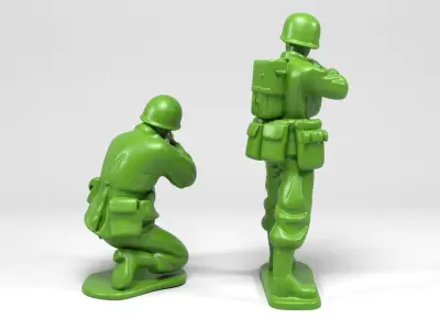 Plastic soldiers figures 3 3D print model