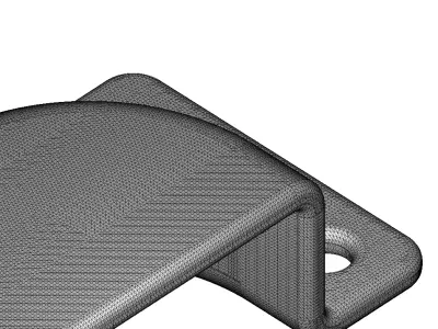 Rusty Furniture Roller Bracket 3D model