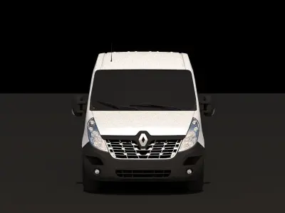 2015 Renault Master Van Low-poly 3D model