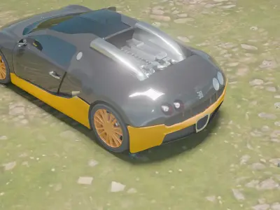 Bugatti Veyron  Low-poly 3D model by khodirovjamshid061