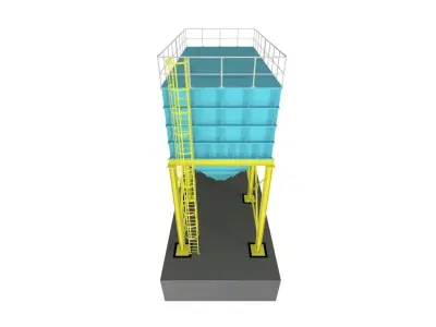 MANUFACTURING 100 TON STORAGE SILO 3D model