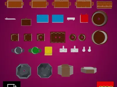 Collection of 30 unique 3D LEGO models 3D print model