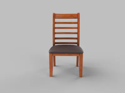 chair wooden Low-poly 3D model