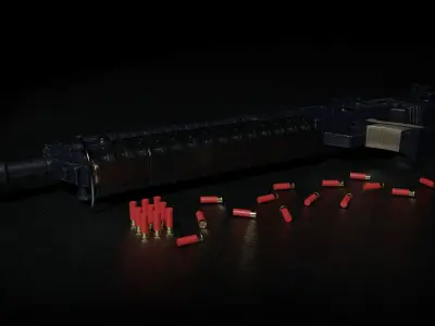 Hyper Siege 4 Shotgun Low-poly 3D model