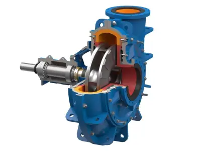 Horizontal Centrifugal Pump Low-poly 3D model