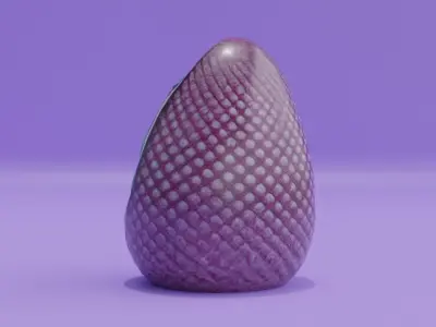 Alien Egg Low High Poly Low-poly 3D model