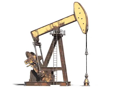 Oil Derrick 01 PBR Low-poly 3D model