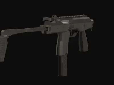MP9 Low Poly gun Low-poly 3D model