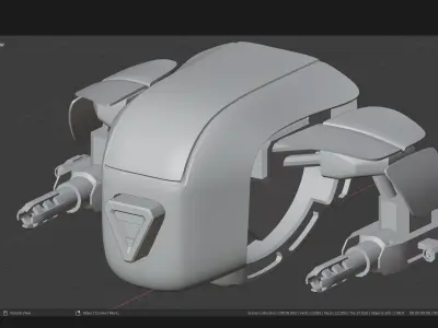 Futuristic Sci-Fi Drone  3D model