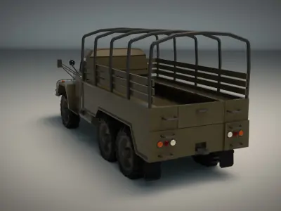 Low Poly Military Truck 01 Low-poly 3D model