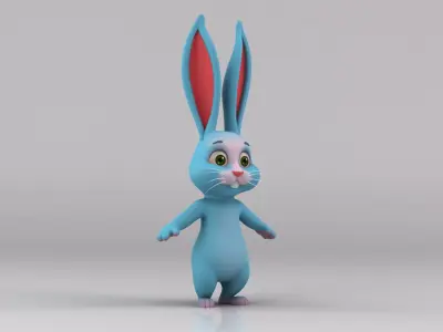 Cartoon Bunny Rabbit Biped 3D model