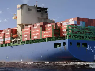 HYUNDAI COLOMBO Container Ship 3D model