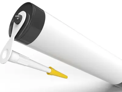 Sealant cartridge open mockup 3D model