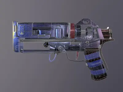 Scrap Pistol Low-poly 3D model
