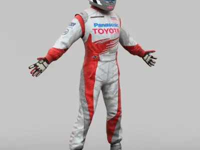 Racing Driver Toyota 3D model