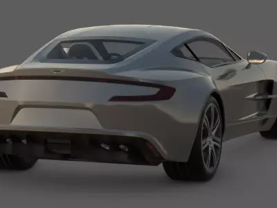 2009 Aston Martin One-77 3D Model  British Hypercar Masterpiece 3D model