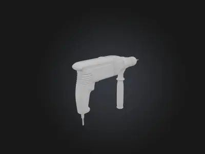 Realistic Electric Drill Low-poly 3D model
