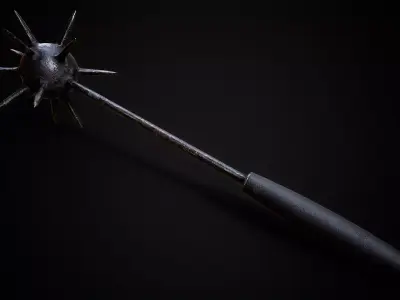 Spiked Mace Low-poly 3D model purchase