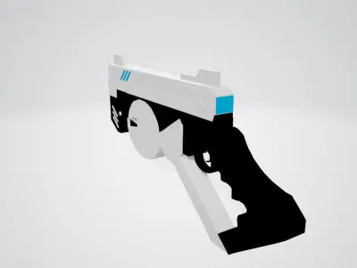 Sci-fi pistol Low-poly 3D model purchase