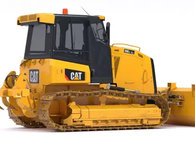 D5K2 Crawler Tractor Dirty 3D model