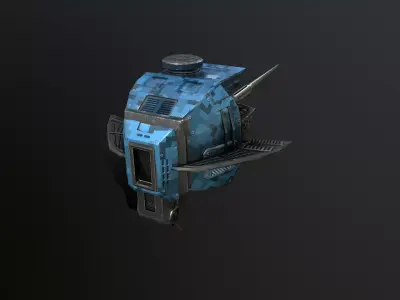 Fighter Drone Low-poly 3D model