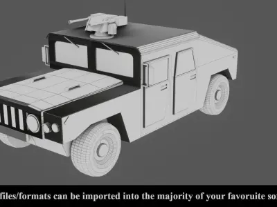  Military Vehicle - Low poly - PBR - Game ready Low-poly 3D model