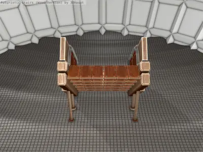 Wood Stairs - Construction Element 24 Low-poly 3D model
