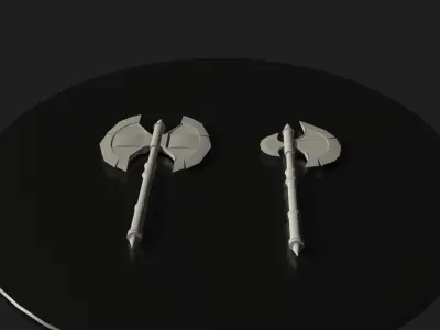 3d axe model two axes 3D model purchase