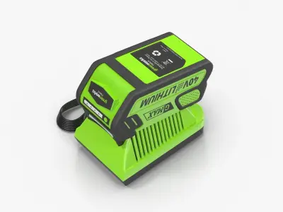 Leaf Blower Charger Battery DigiPro G-MAX 40V GreenWorks Low-poly 3D model