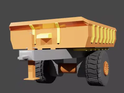 Heavy Loader Trolley - Low Poly Industrial Game Asset Low-poly 3D model