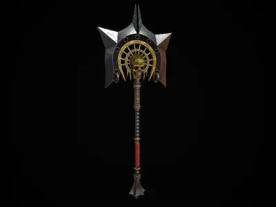 Cursed Battle Axe Low-poly 3D model