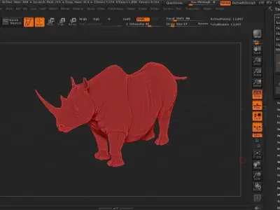 Rhino sculpture Free 3D model
