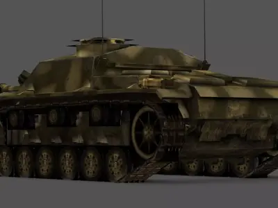 StuG 40G Assault Gun 3D Model Low-poly 3D model