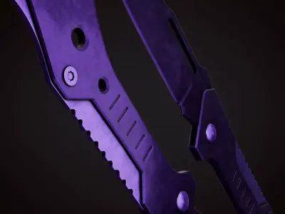 Knife 4 H Low-poly 3D model