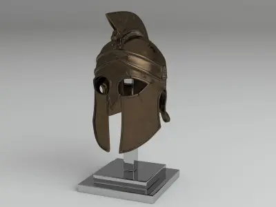 Medieval Helmet 3D model 2