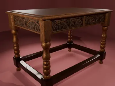 Antique Desk 3D model purchase