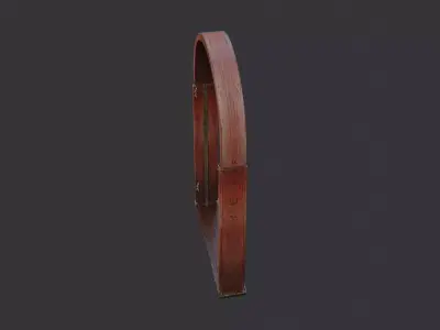 Wood Arch Window Double Frame Low-poly 3D model