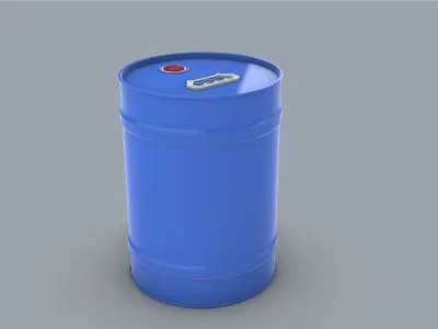 Chemical Liquid Barrel Low-poly 3D model