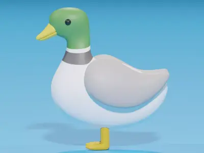 Cartoon Duck 3D model order