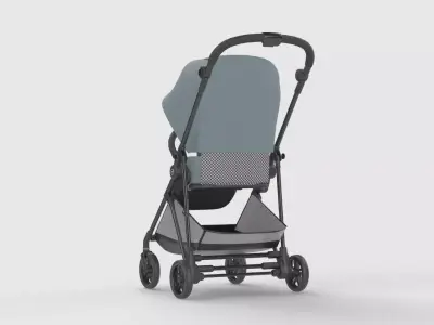 Baby stroller 3D model 3D model 9