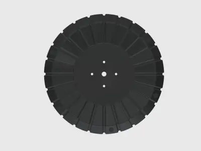 Beechcraft King air Trim Wheel 3D print model